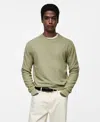 Mango Men's Slim-fit Micro-structured Knit Sweater In Green Apple