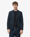 Mango Men's Slim Fit Microstructure Blazer In Blue