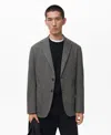 Mango Men's Slim Fit Microstructure Blazer In Gray