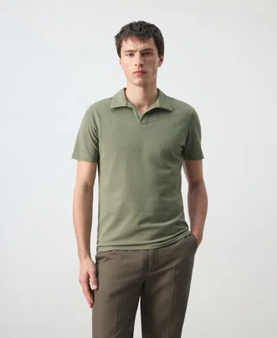Mango Men's Slim Fit Pique Polo Shirt In Brown