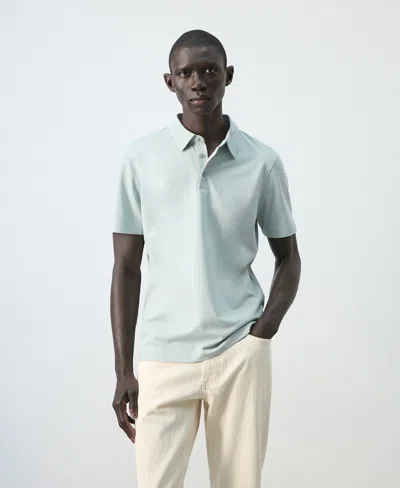 Mango Men's Slim Fit Pique Polo Shirt In Green