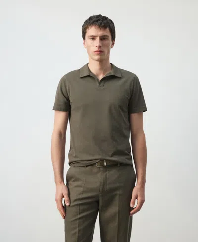 Mango Men's Slim Fit Pique Polo Shirt In Green