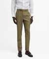 Mango Men's Slim-fit Pleated Suit Pants In Khaki