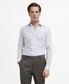 Mango Stripe Cotton Button-up Shirt In Blue