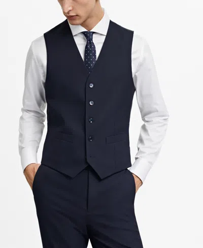 Mango Men's Slim-fit Suit Vest In Navy