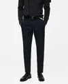 Mango Men's Slim-fit Tapered Crop Chino Pants In Dark Navy
