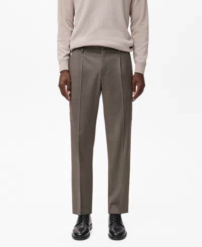 Mango Men's Slim Fit Thermolite Cargo Pants In Medium Brown