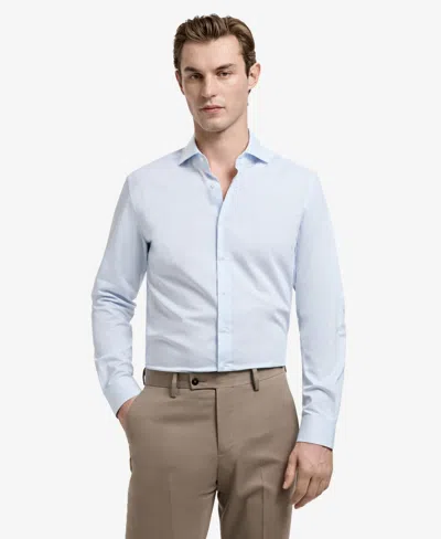 Mango Men's Slim Fit Thousand Striped Dress Shirt In Blue
