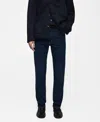 Mango Patrick Slim Fit Ultra Soft Touch Stretch Denim Jeans In Dark Blue