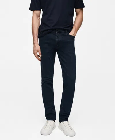 Mango Men's Slim Fit Ultra Soft Touch Patrick Jeans In Deep Dark Blue