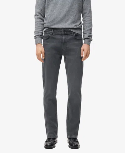 Mango Men's Slim Fit Ultra Soft Touch Patrick Jeans In Gray