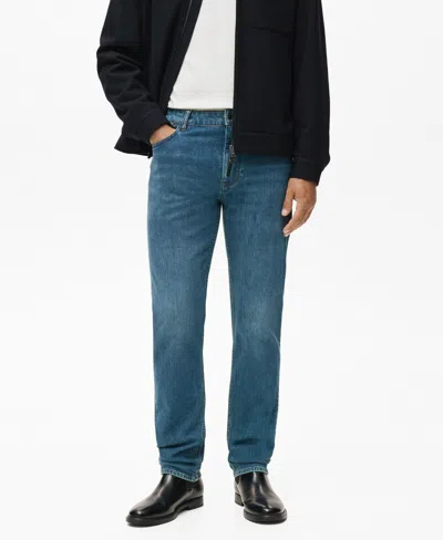 Mango Men's Slim Fit Ultra Soft Touch Patrick Jeans In Blue