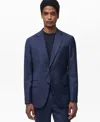 Mango Turin Solid Wool Sport Coat In Ink Blue