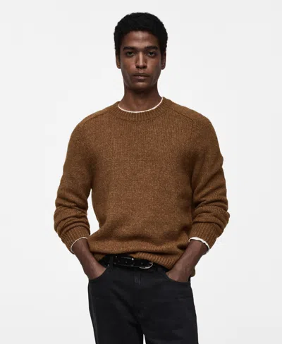 MANGO MEN'S SLIM-FIT WOOL-BLEND KNIT SWEATER