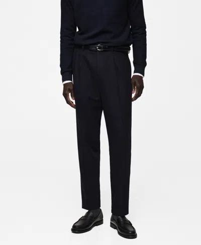 Mango Men's Regular-fit Cotton Pants In Black