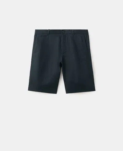 Mango Men's Slim-fit 9.84" Bermuda Shorts In Blue