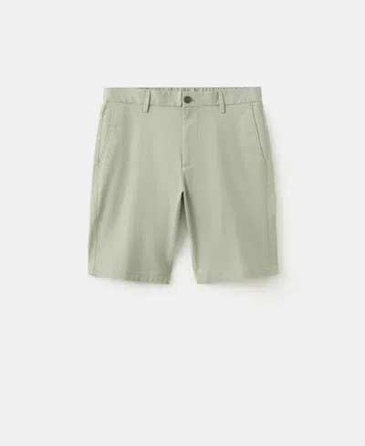 Mango Men's Slim-fit Chino Cotton 10.12" Bermuda Shorts In Green