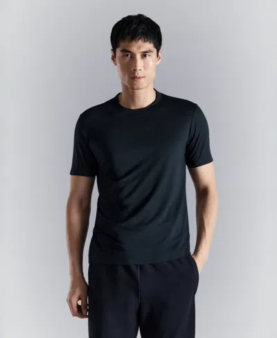 Mango Slim Fit Comfort Stretch T-shirt In Blue