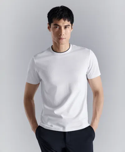 Mango Slim Fit Comfort Stretch T-shirt In White