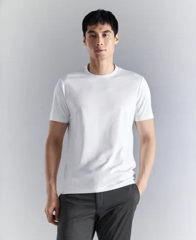 Mango Slim Fit Comfort Stretch T-shirt In White