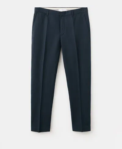 Mango Men's Slim-fit Cotton Linen Trousers In Multi