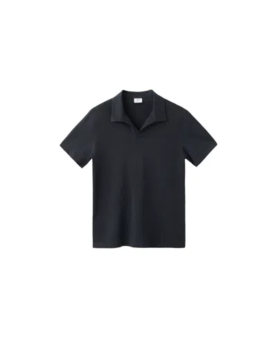 Mango Men's Slim-fit Cotton-blend Pique Polo Shirt In Blue