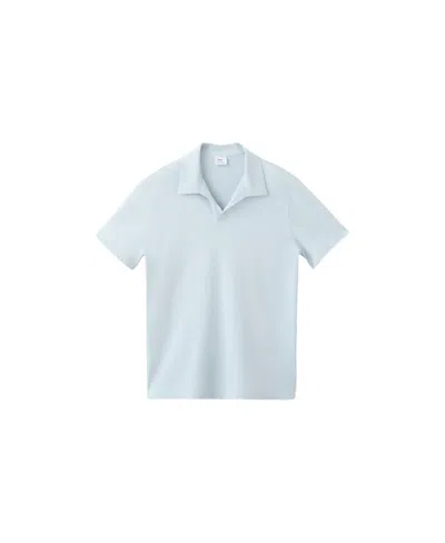 Mango Men's Slim-fit Cotton-blend Pique Polo Shirt In Blue