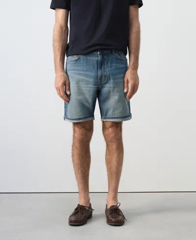 MANGO MEN'S SLIM-FIT DENIM 9.45" BERMUDA SHORTS