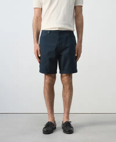 Mango Men's Slim-fit Denim 9.45" Bermuda Shorts In Blue