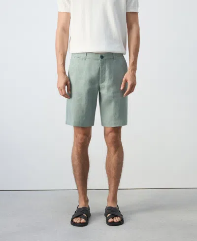 Mango Men's Slim-fit Linen 9.84" Bermuda Shorts In Gray