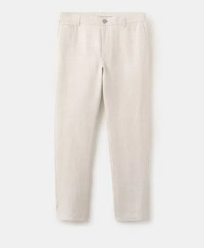 Mango Men's Slim-fit Linen Pants In Ecru