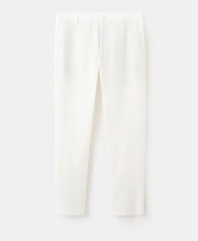 Mango Men's Slim-fit Linen Pants In Off White
