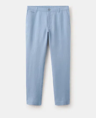Mango Men's Slim-fit Linen Pants In Sky Blue