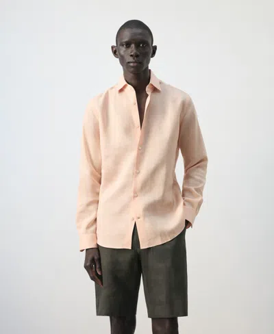 Mango Men's Slim-fit Shirt In Orange
