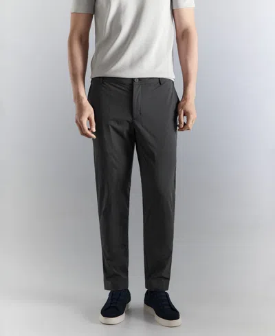 Mango Men's Slim-fit Water-repellent Pants In Black