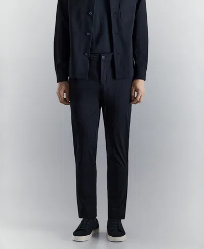 Mango Men's Slim-fit Water-repellent Pants In Blue