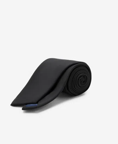 Mango Men's Smooth Micro-structured Tie In Black