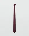 Mango Men's Smooth Micro-structured Tie In Burgundy