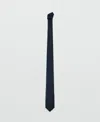 Mango Men's Smooth Micro-structured Tie In Navy