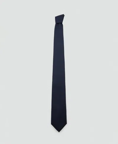 Mango Men's Solid Wool Blend Necktie In Blue