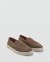 Mango Suede Loafer In Brown