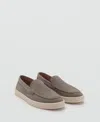 Mango Men's Split Leather Shoes In Gray