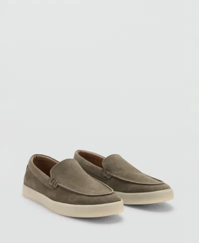Mango Men's Split Leather Shoes In Brown