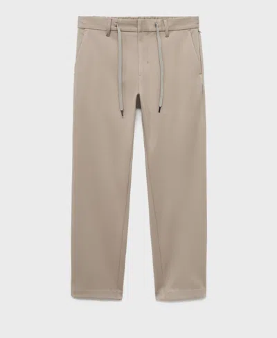 Mango Men's Stretch Fabric Slim-fit Pants In Brown