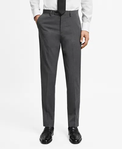Mango Men's Stretch Fabric Slim-fit Suit Pants In Gray