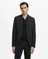 Mango Superslim Fit Stretch Sport Coat In Black