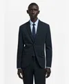 Mango Slim Fit Suit Jacket In Blue