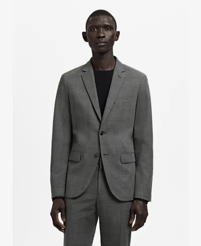 Mango Men's Stretch Fabric Super Slim-fit Suit Jacket In Gray