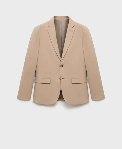 Mango Men's Stretch Fabric Super Slim-fit Suit Jacket In Neutral