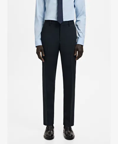 Mango Men's Stretch Fabric Super Slim-fit Suit Pants In Blue